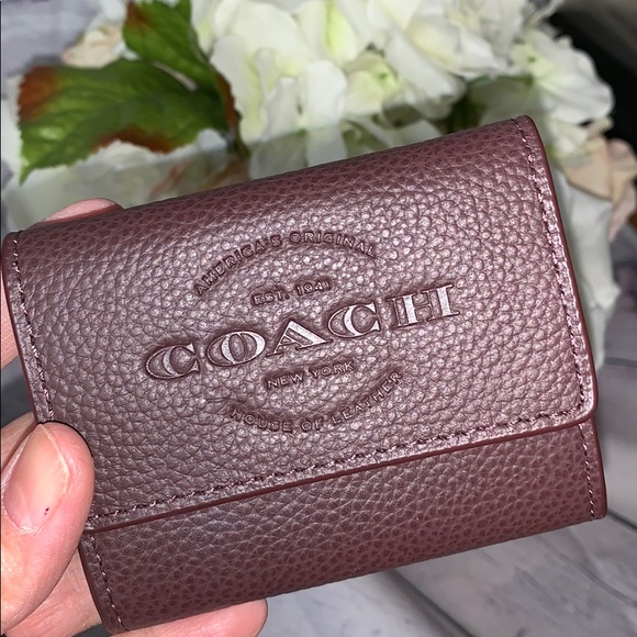 Coach Other - Coach coin case wallet oxblood NWT